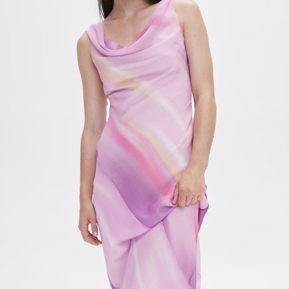 MANGO - Dress with Draped Neckline [NEVER WORN] [W/ TAGS]